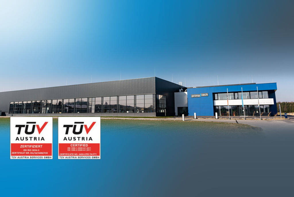 TÜV Zertifikate Primatech Metallverabeitung GmbH